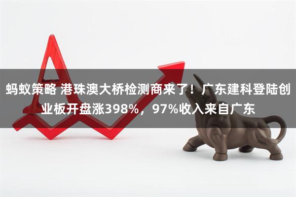 蚂蚁策略 港珠澳大桥检测商来了！广东建科登陆创业板开盘涨398%，97%收入来自广东